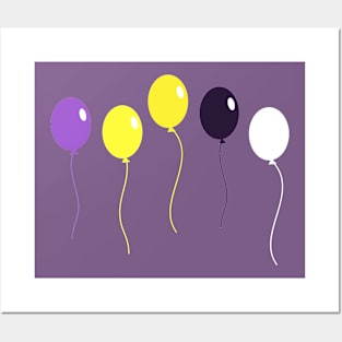 Nonbinary Pride Balloons Posters and Art